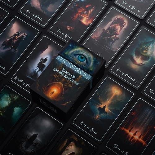 The Tarot of Sacred Kingdoms - Moon Tarot Cards – 78-Cards Tarot Deck with Guide Book thumbnail 4