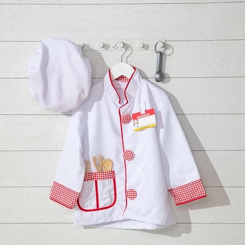 Melissa & Doug Chef Role Play Costume Dress-Up Set (8-Piece) - Chef's Jacket, Hat, Name Tag - Pretend Chef Dress up Outift with Realistic Accessories, Kids Dress Up for Toddlers & Children Ages 3+ thumbnail 8