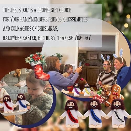 AKFAHOIF 100PCS Little Jesus Figures, Mini Jesus Figurines in Bulk, Multicolor Tiny Jesus Figures, Miniature Figurines to Hide and Seek Religious Gifts for Easter Egg Stuffers thumbnail 6