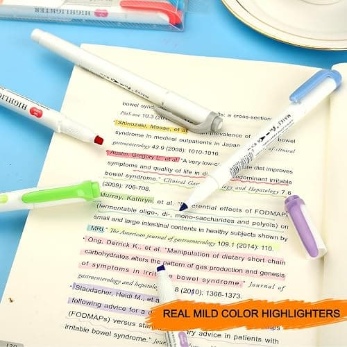 MAIKEDEPOT Pastel Highlighters - 25 Pcs Assorted Colors Dual Tip Real Mild Highlighter Markers, Chisel & Fine Tips for Bible Journaling, Note Taking, School Supplies, No Bleed thumbnail 2