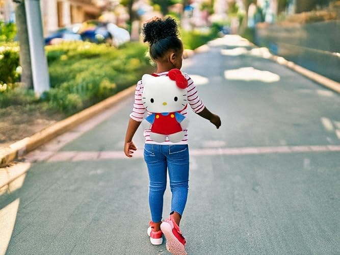 CYPBRANDS Hello Kitty Sanrio Backpack Plush Bags Figure Hello Kitty White Official Product White Estandar Casual thumbnail 2