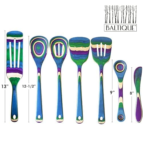 Baltique Mumbai Collection 7 Piece Cooking Utensil Set, Safe for Nonstick thumbnail 3