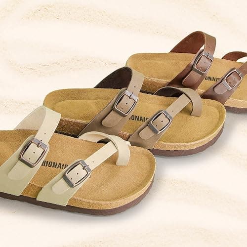 CUSHIONAIRE Women's Luna Cork Footbed Sandal With +Comfort thumbnail 5