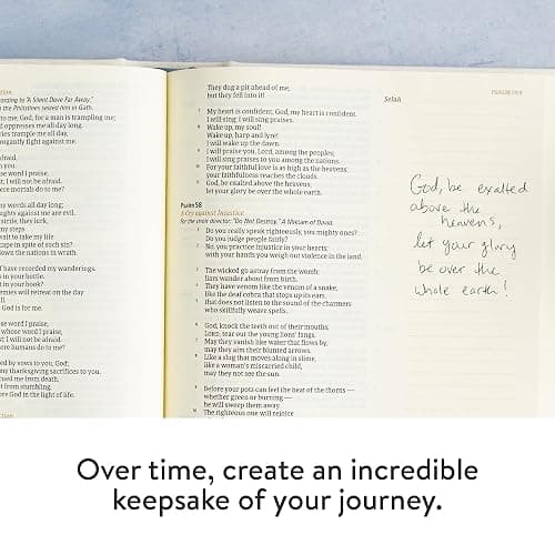 CSB Notetaking Bible, Large Print Edition, Cream Floral Cloth Over Board, Black Letter, Wide Margins, Journaling Space, Single-Column, Reading Plan, Easy-to-Read Bible Serif Type thumbnail 13