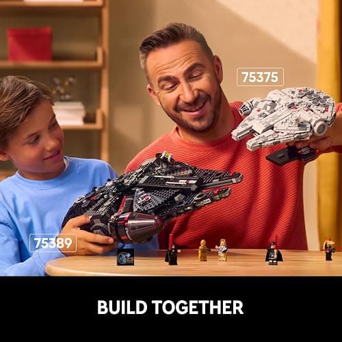 LEGO Star Wars 75375 Millenium Falcon - Collectible Starship Building Set for Adults - incl. a Display Stand & Nameplate for Fun Desk Decor - Gift for A New Hope Fans thumbnail 7
