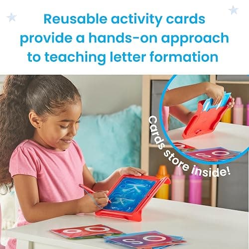 hand2mind Letter Tracing Sensory Pad, Fine Motor Activities, Ages 3+ | Handwriting Practice Kids, Letter Tracing Board, Toddler Writing Practice, Montessori Alphabet Toys, Preschool Learning Toys thumbnail 4