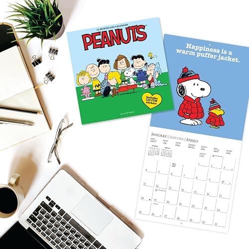 Graphique 2026 Peanuts Wall Calendar | 12” x 12” | Thick Paper | Home & Office Organizer | Large Monthly Grid | 3 Languages & Marked Holidays | 4 Month Preview Page for 2027 thumbnail 2