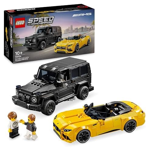 LEGO Speed Champions Mercedes-AMG G 63 & Mercedes-AMG SL 63 Car Toys, Vehicle Playset for Kids, 2 Building Sets with 2 Driver Minifigures, Gift for 10 Plus Year Old Boys and Girls 76924 - Image 1
