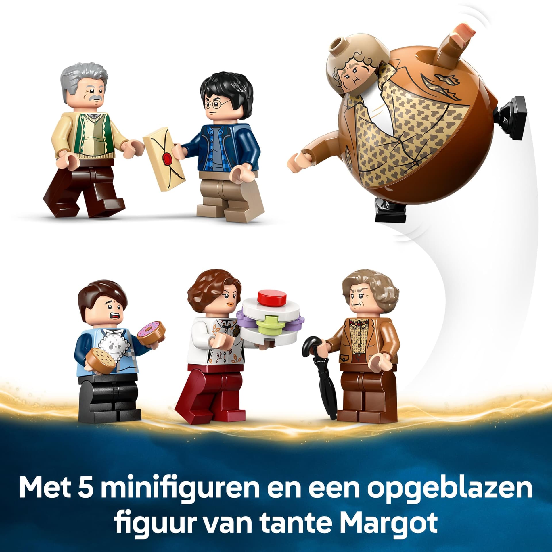 LEGO Harry Potter Privet Avenue: Visit of Aunt Margot Toys with 5 Minifigures, Grompie the Dog and Blown Aunt Margot Figure - Prisoner of Azkaban Gift for Girls and Boys 76451 thumbnail 5