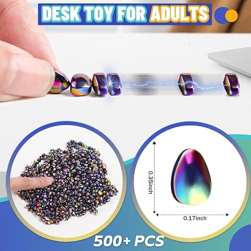 Valentines Day Gifts for Him Teen Boy, 500pc Magnetic Fidget Toy for Adult Men Sensory Autism ADHD Office Desk Stress Anxiety Magnet Beads Balls Stones Cool Gadget for Teen Girl Easter Basket Stuffer thumbnail 2