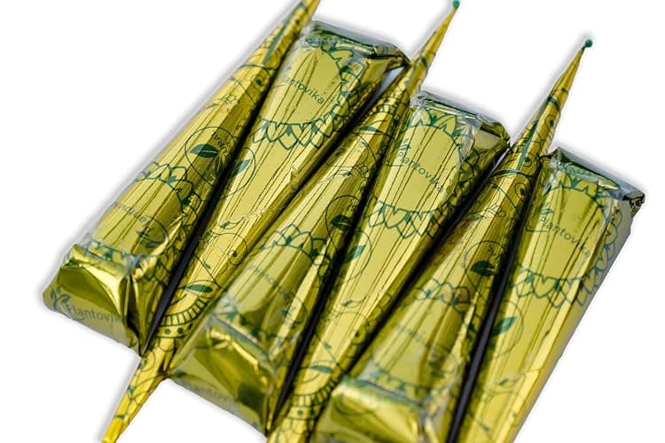 Plantovika 100% Natural and Pure Henna Cone or tube, Ready to use paste for Reddish Brown Hair Color, Long-lasting, No additives, Chemical free, Henna Hair Dye, Spot hair coloring (Pack of 6) thumbnail 3