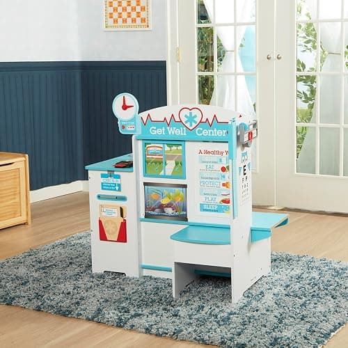 Melissa & Doug Wooden Get Well Doctor Activity Center - Waiting Room, Exam Room, Check-In Area - FSC Certified thumbnail 10