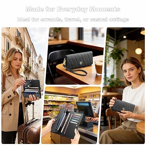 VelaStyle Womens Wallet, RFID Blocking Wristlet Wallets for Women, thumbnail 2