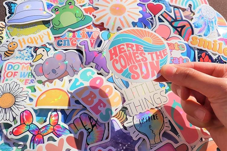 120 Pcs Preppy Stickers, Summer Stickers for Water Bottles Girls, Laptop Accessory Waterproof, Cute Decals for Phone Waterbottle MacBook Cup, Summer Themed Stickers for Teens thumbnail 4