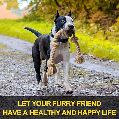 Fida Dog Rope Toys for Large/Medium Aggressive Chewers, Tough Cotton Chew Toy, 3 Feet 5 Knots Indestructible, Tug of War Dog Pull Rope Teeth Cleaning thumbnail 4