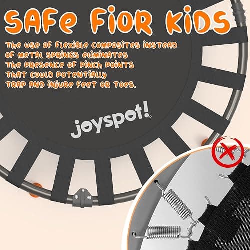 3FT Foldable Trampoline for Kids - 36” Mini Small Trampoline with Handle Bar, Indoor Outdoor Fun, Height-Adjustable, Max Load 100LBS, Perfect Toddler Baby Jumping Mat for Fitness & Recreation thumbnail 4