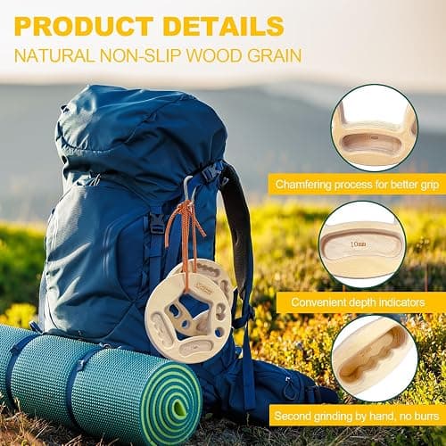 POWER GUIDANCE Hangboard Fingerboard Climbing Grip Strength Training Indoor and Outdoor Double-Sided Non-Slip Portable thumbnail 6