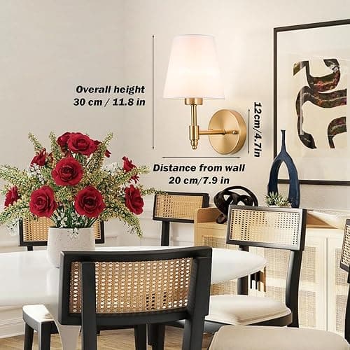 Nekhung Battery Operated Wall Sconces Set of Two, Wireless Battery Wall Light with 10000mAh RGB Dimmable Magnetic Bulb and Remote, Rechargeable Sconce Wall Decor for Bedroom Living Room Hallway thumbnail 6