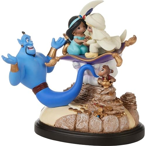Precious Moments Disney Aladdin Musical | Princess Jasmine & Disney Princess Decor | Hand-Painted Resin Musical thumbnail 2
