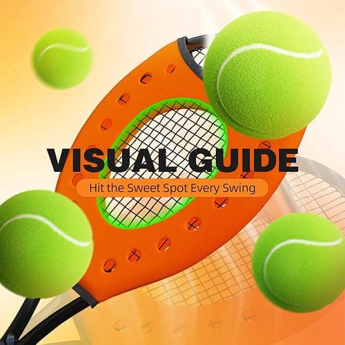 MR Sweet Spot Trainer, Tennis Racket Sweet Spot Trainer Protection Cover, Tennis Pointer Swing Training Aid Protection Cover Swing Training Aid for Starter, Set of 2 thumbnail 4