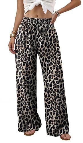Sampeel Wide Leg Pants Woman High Waist Trousers with Pockets Casual Lounge thumbnail 2