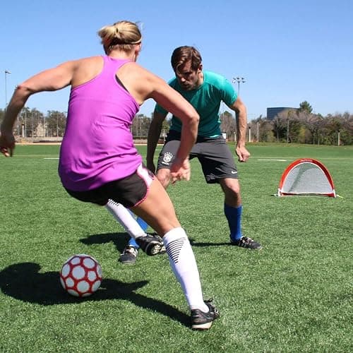 GoSports Portable Pop-Up Soccer Goals for Backyard - Kids & Adults - Set of Two Nets with Agility Training Cones and Carrying Case thumbnail 2
