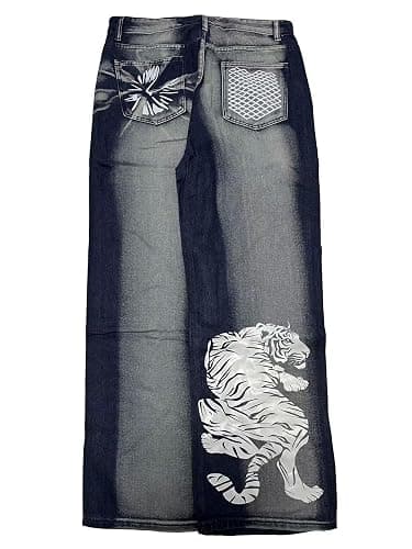 NAIEUCEA Y2K Baggy Jeans – Unisex Fashion Trends Jean, Straight Leg Streetwear - Image 1