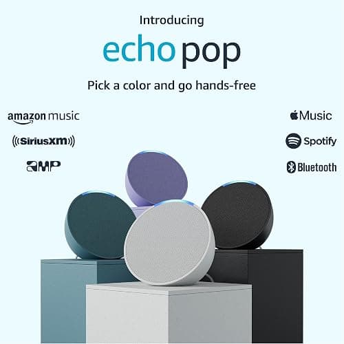 Amazon Echo Pop (newest model), Our smallest speaker with Alexa+ Early Access, Fits in any room, Glacier White thumbnail 9