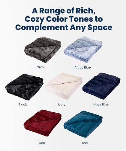 Everlasting Comfort Faux Fur Throw Blanket - Soft, Fluffy, Fuzzy, Plush, Thick Throws thumbnail 8