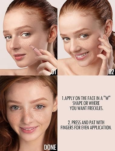 Anglicolor Freckle Pen,Freckle Stamp,Long Lasting,Waterproof,Smudge-proof,Transfer-proof,Easy to Remove,Easy Natural Sun-Kissed Makeup,Suitable for All Skin Types (01#Light) thumbnail 6