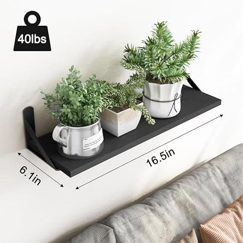 16.5 Inch Floating Shelves for Wall 6 Count thumbnail 3