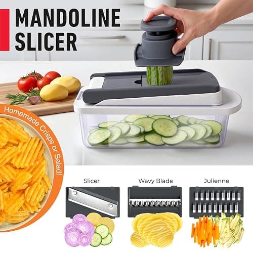 Mueller The Real Original Pro Chopper since 2013 Vegetable Chopper Mandoline Slicer, 8 Blade Food Veggie Chopper Onion Vegetable Cutter with Container, Kitchen Gadgets & Essentials, (10 in 1) thumbnail 7