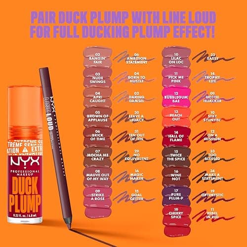 NYX PROFESSIONAL MAKEUP Duck Plump High Pigment Lip Gloss, Lip Plumper Gloss with Spicy Ginger - Clearly Spicy thumbnail 6