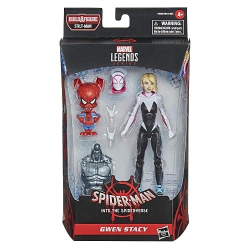 Hasbro Marvel Legends Series Spider-Man: Into The Spider-Verse Gwen Stacy 6-inch Collectible Action Figure Toy, with Spider-Ham Mini-Figure thumbnail 3
