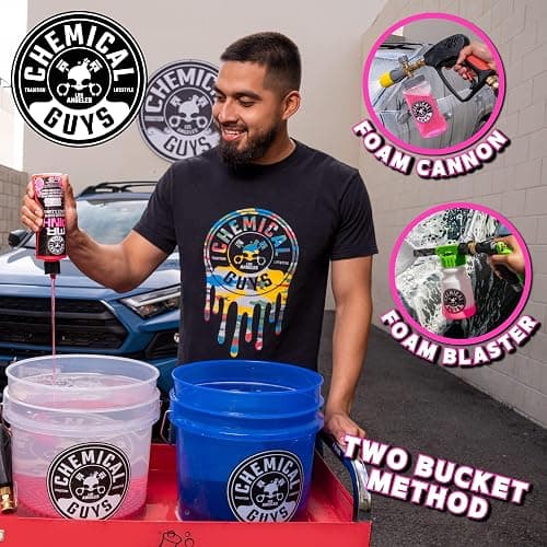 Chemical Guys, Mr. Pink Car Wash Soap, Foam Cannon & Bucket Wash, 64 oz | Thick foaming suds lift dirt and grime, pressure washer soap, foam gun or bucket, gentle on wax and coatings, candy scent thumbnail 6
