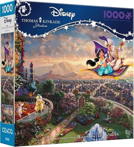Ceaco - Disney - Thomas Kinkade - Aladdin - 1000 Piece Jigsaw Puzzle - Image 1