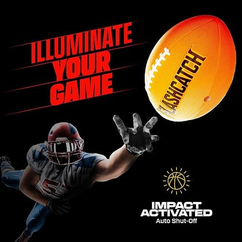 Light Up Football - Glow in the Dark Ball - NO 6 - Boys Gifts - Outdoor Sports, Birthday Gifts for Boys 8-15+ Year Old - Kids Teenage Youth Gift Ideas - Boy Toys Stuff Ages 8 9 10 11 12 13 14 15 thumbnail 2