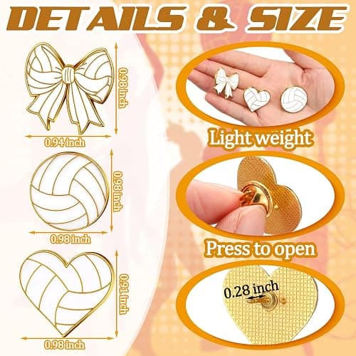 Liliaafar Ball Enamel Pins Sports Lapel Brooch Basketball Volleyball Football Baseball Softball Pins for Backpack Hat Decor thumbnail 2