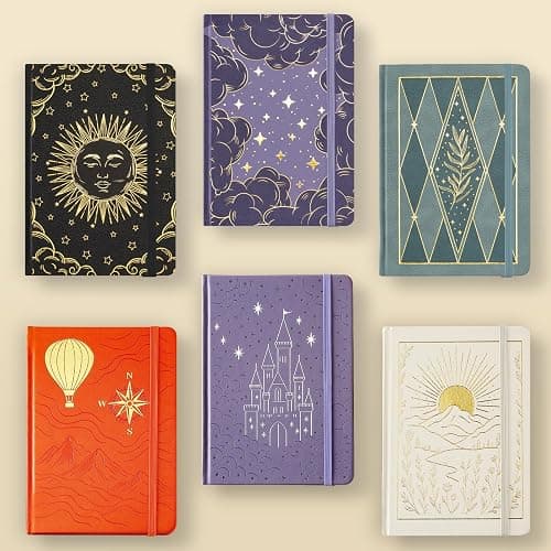 Crein Lynh Dot Grid Journal with 160GSM Thick Paper, 192 Pages, A5 Dotted Notebook for Work, School, Travel | 180° Lay Flat, Foil Stamped Cover, Elastic Band, 2 Bookmarks & Inner Pocket (White) thumbnail 7