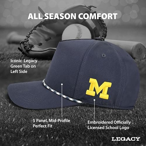 Legacy NCAA Officially Licensed Rope Hat, Lightweight Cap for Men & Women, Caddy, One Size Fits Most, Snapback Closure thumbnail 4