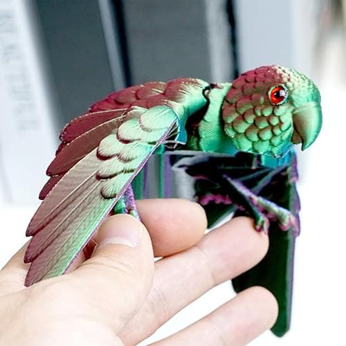 3D Print Parrot Figure, Bird with Wing,Movable Joints, Home Office Decor,Interesting Toys for Autism/ADHD,Festival Gifts toco,Fidget Toys, Executive Desk Animals Toy thumbnail 7
