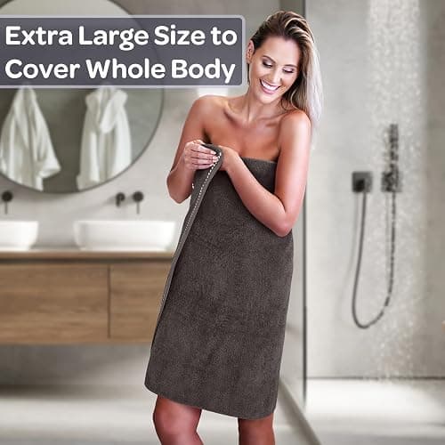 Lavish Home 6 Piece Bathroom Towels Set - 525GSM 100% Cotton Bathroom Essentials - 2 Bath Sheets, 2 Hand Towels, and 2 Wash Cloths for Bath, Shower, Gym, Spa, and Dorm Room (Charcoal) thumbnail 4