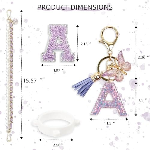 Letter Owala Accessories for Water Bottle 24oz 32oz 40oz, with Cute Initial Charm and Handle Strap, Compatible with Owala Free Sip, Coffee Tumbler, Owala Kids Bottle, Sway, Stanley Cup Accessories thumbnail 6