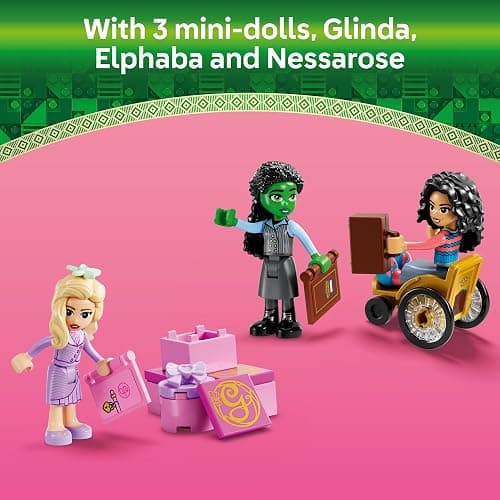 LEGO Wicked Glinda, Elphaba & Nessarose at Shiz University Building Toys - Gifts for Birthdays - Wicked Toys for Kids, Girls & Boys, Age 7+ - 75681 thumbnail 5