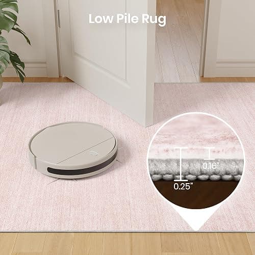 Valenrug 8x10 Area Rugs for Living Room, Large Washable Rug, Light Pink | Soft Low Pile, Thin & Lighweight Non Slip Carpet, Folable Stain Resistant Modern Indoor Floor Mat for Bedroom, Dining Room thumbnail 7