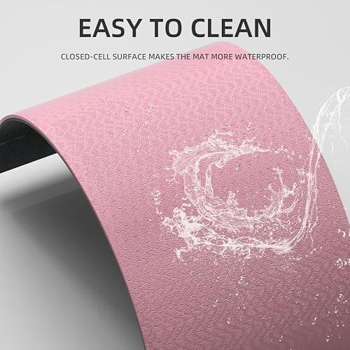Extra Long & Wide Yoga Mat for Tall Men & Women,76''x32.6''x7mm - High Density TPE Non-Slip Both Sides, Lightweight 1.1kg with Superior Cushioning for gymnastics, Pilates, Home, Workout thumbnail 5