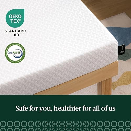 Zinus 5 Inch Twin Cooling Essential Memory Foam Mattress [NewVersion], Fiberglass Free, Medium Feel, Breathable Cooling Layers, Certified Safe Materials thumbnail 5