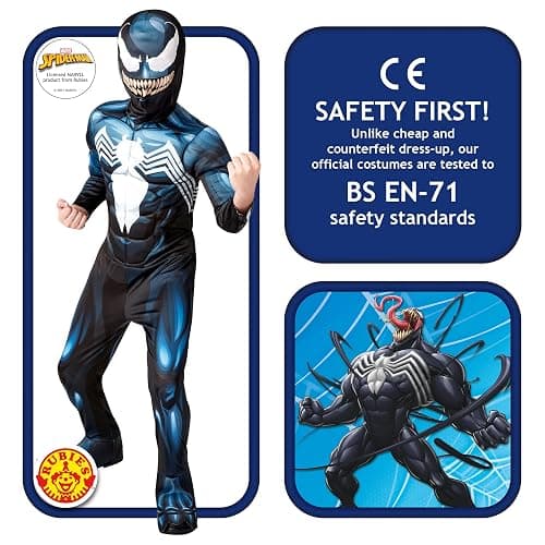 Rubies Official Disney Marvel Spider-Man Venom Deluxe Boys Costume, Superhero Fancy Dress Halloween thumbnail 2