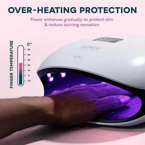 SUNUV UV LED Nail Lamp, UV Light for Nails Compatible with All Gel Polish, 36 LEDs with 4 Timer Settings, LCD Display for Home Salon SUN4 Black thumbnail 5