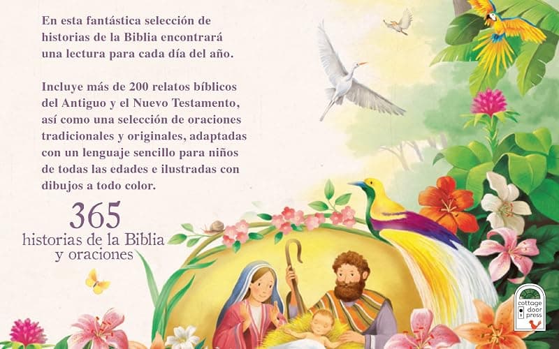 365 Historias de la Biblia y Oraciones / 365 Bible and Prayers Padded Treasury Guilded (Spanish Language), Ages 3-8 (en español) (Little Sunbeams) (Spanish Edition) thumbnail 2